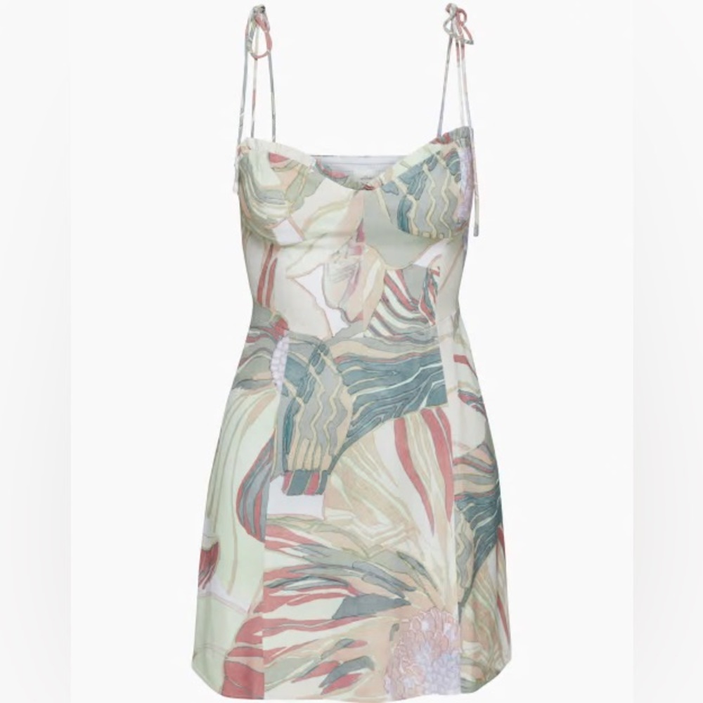 NWT Aritzia Wilfred Fable Dress Floral Print Summer Sundress 00 / XXS